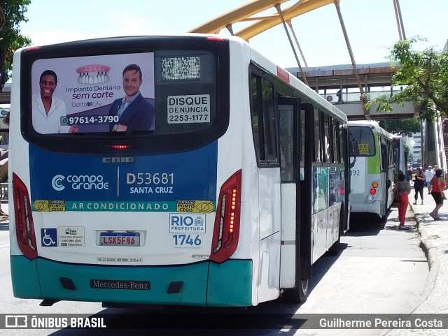 Transportes Campo Grande D53681 na cidade de Rio de Janeiro, Rio de Janeiro, Brasil, por Guilherme Pereira Costa. ID da foto: 12081792.