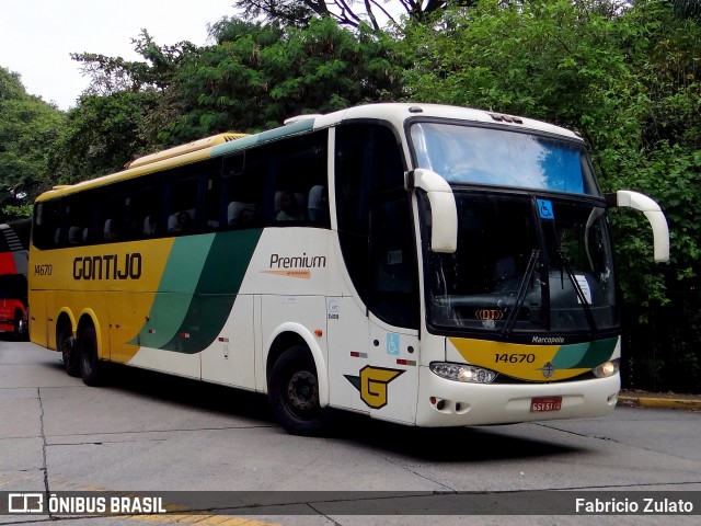 Empresa Gontijo de Transportes 14670 na cidade de São Paulo, São Paulo, Brasil, por Fabricio Zulato. ID da foto: 12082518.