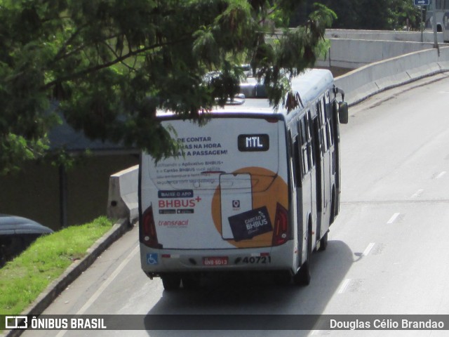 Milênio Transportes 40721 na cidade de Belo Horizonte, Minas Gerais, Brasil, por Douglas Célio Brandao. ID da foto: 12083206.