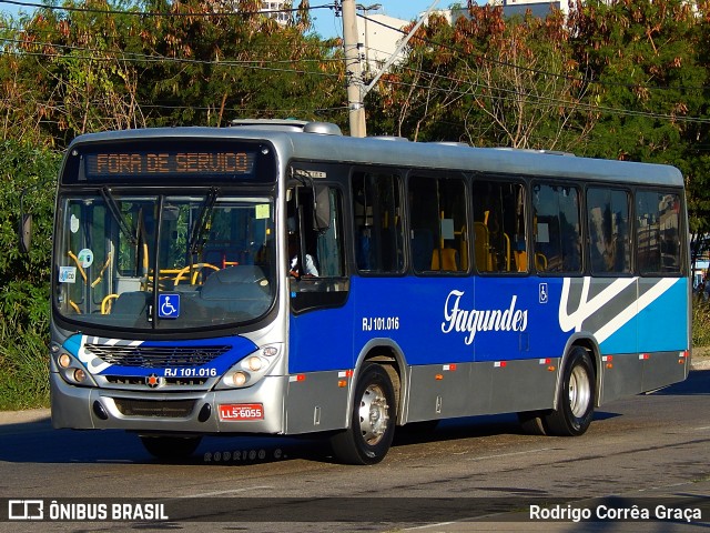 Auto Ônibus Fagundes RJ 101.016 na cidade de Niterói, Rio de Janeiro, Brasil, por Rodrigo Corrêa Graça. ID da foto: 12082144.