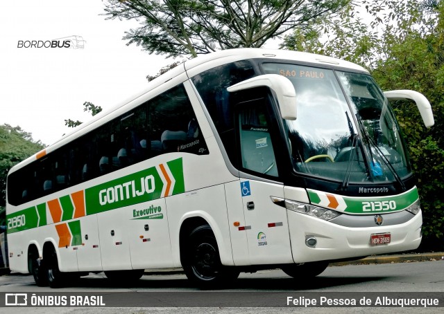 Empresa Gontijo de Transportes 21350 na cidade de São Paulo, São Paulo, Brasil, por Felipe Pessoa de Albuquerque. ID da foto: 12083061.