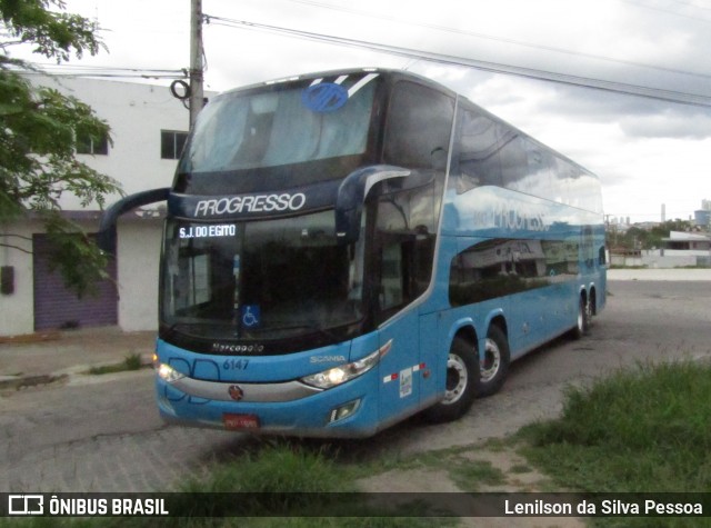 Auto Viação Progresso 6147 na cidade de Caruaru, Pernambuco, Brasil, por Lenilson da Silva Pessoa. ID da foto: 12083217.