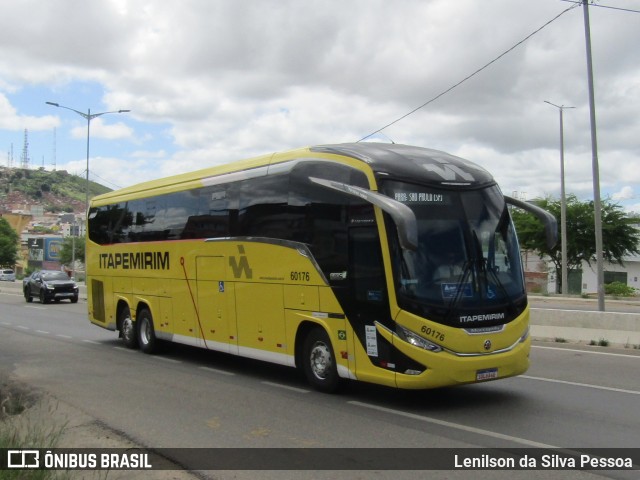 Viação Nova Itapemirim 60176 na cidade de Caruaru, Pernambuco, Brasil, por Lenilson da Silva Pessoa. ID da foto: 12082554.