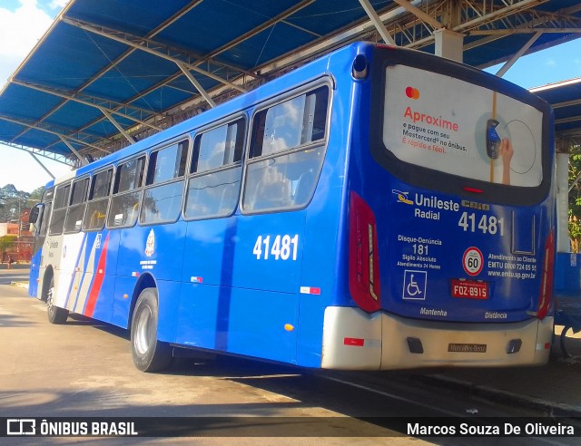 Radial Transporte Coletivo 41.481 na cidade de Poá, São Paulo, Brasil, por Marcos Souza De Oliveira. ID da foto: 12082808.