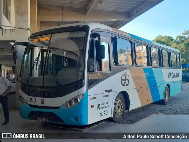 Transporte Coletivo Eromave 1090 na cidade de Muriaé, Minas Gerais, Brasil, por Ailton Paulo Schott Conceição. ID da foto: 12083329.
