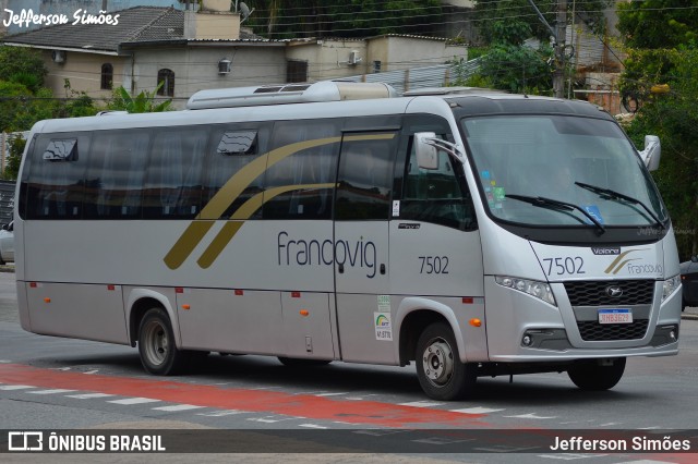 Francovig Transportes Coletivos 7502 na cidade de Curitiba, Paraná, Brasil, por Jefferson Simões. ID da foto: 12082473.