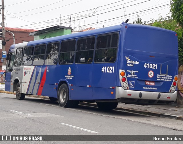 Radial Transporte Coletivo 41.021 na cidade de Mogi das Cruzes, São Paulo, Brasil, por Breno Freitas. ID da foto: 12082966.