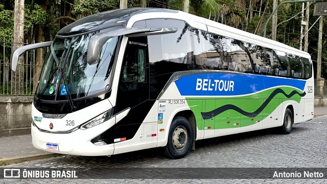 Bel-Tour Transportes e Turismo 326 na cidade de Petrópolis, Rio de Janeiro, Brasil, por Antonio Netto. ID da foto: 12083043.