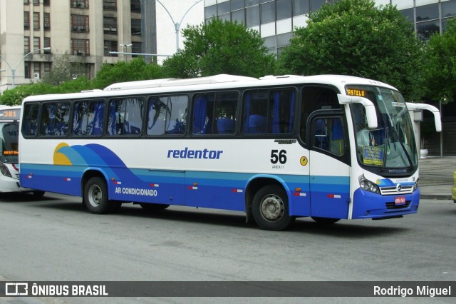 Viação Redentor 56 na cidade de Rio de Janeiro, Rio de Janeiro, Brasil, por Rodrigo Miguel. ID da foto: 12082265.