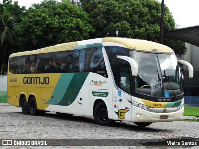 Empresa Gontijo de Transportes 18270 na cidade de Fortaleza, Ceará, Brasil, por Vieira Santos. ID da foto: 12082041.