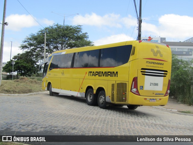 Viação Nova Itapemirim 21086 na cidade de Caruaru, Pernambuco, Brasil, por Lenilson da Silva Pessoa. ID da foto: 12082552.