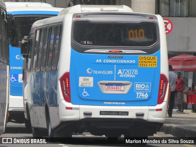 Transurb A72078 na cidade de Rio de Janeiro, Rio de Janeiro, Brasil, por Marlon Mendes da Silva Souza. ID da foto: 12082040.