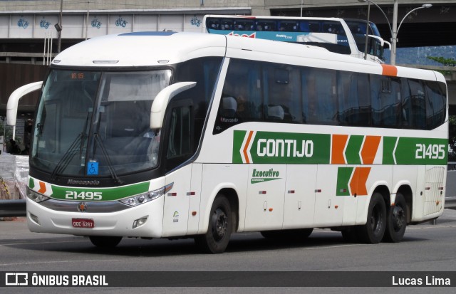 Empresa Gontijo de Transportes 21495 na cidade de Rio de Janeiro, Rio de Janeiro, Brasil, por Lucas Lima. ID da foto: 12083004.