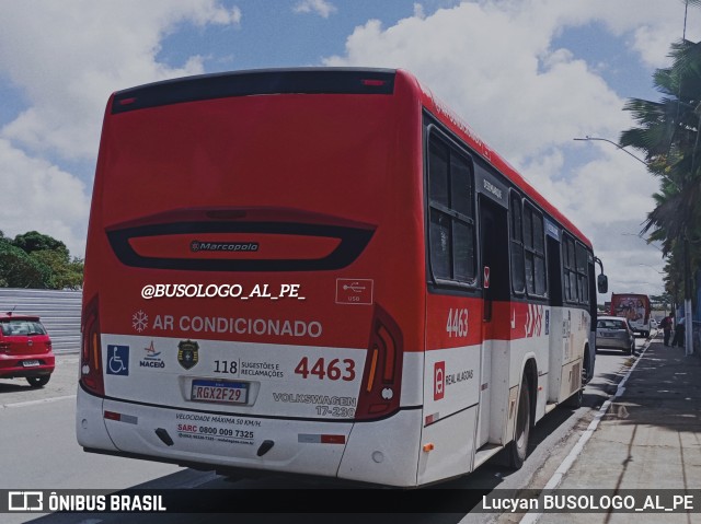 Real Alagoas de Viação 4463 na cidade de Maceió, Alagoas, Brasil, por Lucyan BUSOLOGO_AL_PE. ID da foto: 12081605.