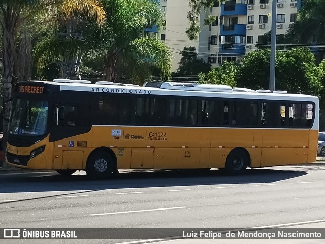 Real Auto Ônibus C41022 na cidade de Rio de Janeiro, Rio de Janeiro, Brasil, por Luiz Felipe  de Mendonça Nascimento. ID da foto: 12082243.