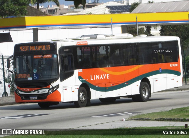 Linave Transportes RJ 146.042 na cidade de Rio de Janeiro, Rio de Janeiro, Brasil, por Valter Silva. ID da foto: 12082226.