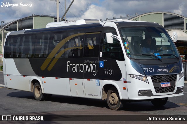 Francovig Transportes Coletivos 7701 na cidade de Curitiba, Paraná, Brasil, por Jefferson Simões. ID da foto: 12082462.