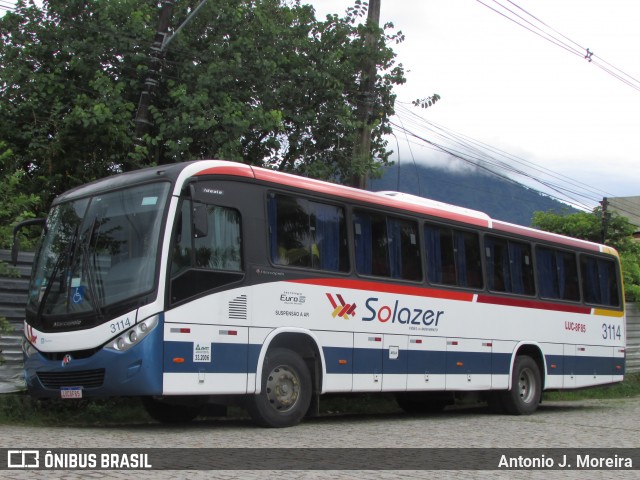 Solazer Transportes e Turismo 3114 na cidade de Mangaratiba, Rio de Janeiro, Brasil, por Antonio J. Moreira. ID da foto: 12081955.