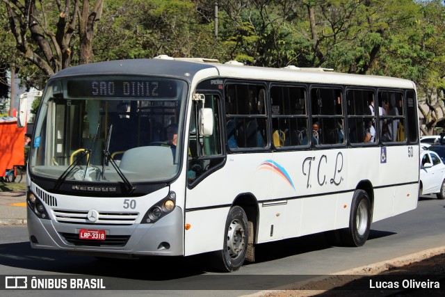 TCL - Transporte Coletivo Leo 50 na cidade de Cataguases, Minas Gerais, Brasil, por Lucas Oliveira. ID da foto: 12082103.