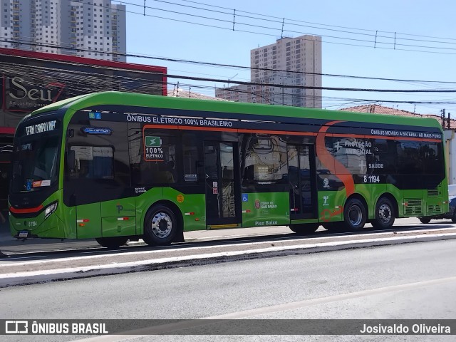 TRANSPPASS - Transporte de Passageiros 8 1194 na cidade de São Paulo, São Paulo, Brasil, por Josivaldo Oliveira. ID da foto: 12083071.