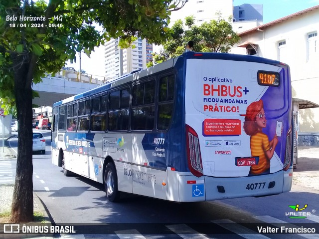 Urca Auto Ônibus 40777 na cidade de Belo Horizonte, Minas Gerais, Brasil, por Valter Francisco. ID da foto: 12082075.