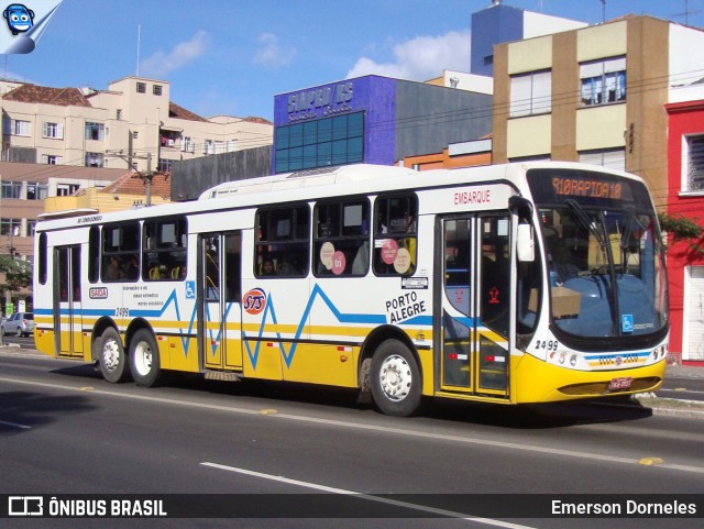 Restinga Transportes Coletivos 2499 na cidade de Porto Alegre, Rio Grande do Sul, Brasil, por Emerson Dorneles. ID da foto: 12082653.