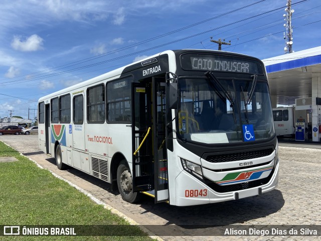 Transnacional Transportes Urbanos 08043 na cidade de São José de Mipibu, Rio Grande do Norte, Brasil, por Alison Diego Dias da Silva. ID da foto: 12081717.