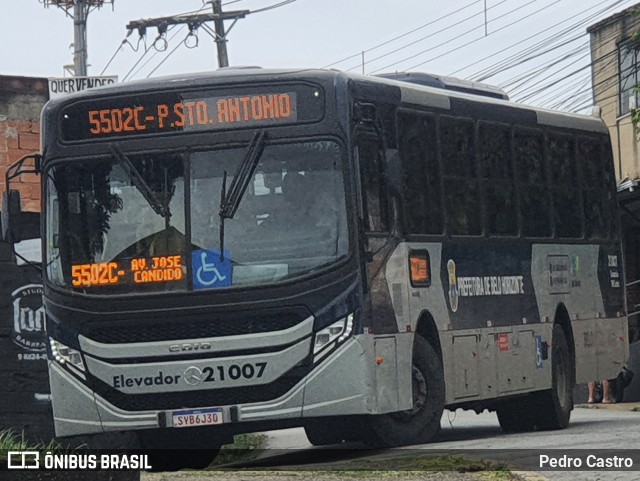 SM Transportes 21007 na cidade de Belo Horizonte, Minas Gerais, Brasil, por Pedro Castro. ID da foto: 12082336.