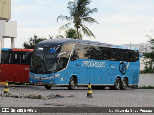 Auto Viação Progresso 6238 na cidade de Caruaru, Pernambuco, Brasil, por Lenilson da Silva Pessoa. ID da foto: 12082607.