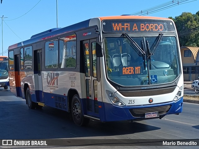 CMT - Consórcio Metropolitano Transportes 215 na cidade de Cuiabá, Mato Grosso, Brasil, por Mario Benedito. ID da foto: 12083916.