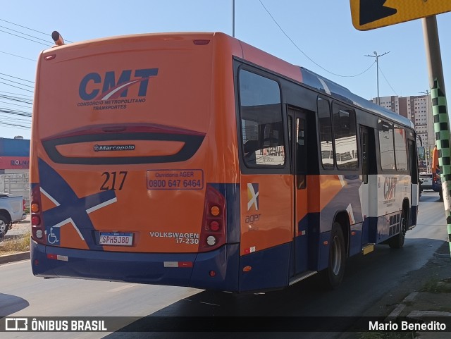 CMT - Consórcio Metropolitano Transportes 217 na cidade de Cuiabá, Mato Grosso, Brasil, por Mario Benedito. ID da foto: 12083934.