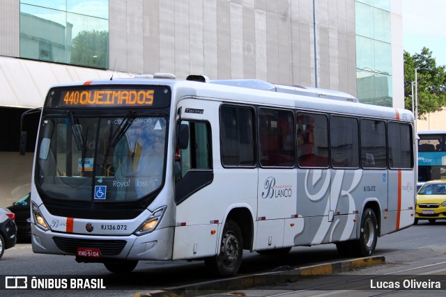 Transportes Blanco RJ 136.072 na cidade de Rio de Janeiro, Rio de Janeiro, Brasil, por Lucas Oliveira. ID da foto: 12083901.
