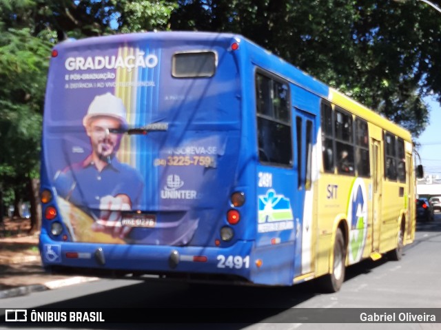 Transporte Urbano São Miguel de Uberlandia 2491 na cidade de Uberlândia, Minas Gerais, Brasil, por Gabriel Oliveira. ID da foto: 12083671.