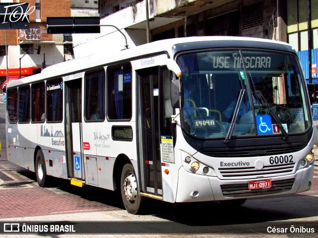 Bettania Ônibus 60002 na cidade de Belo Horizonte, Minas Gerais, Brasil, por César Ônibus. ID da foto: 12084773.