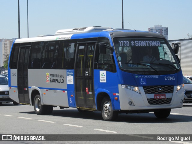 Transcooper > Norte Buss 2 6243 na cidade de São Paulo, São Paulo, Brasil, por Rodrigo Miguel. ID da foto: 12084110.