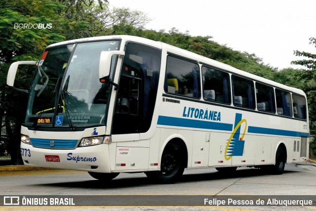 Litorânea Transportes Coletivos 5773 na cidade de São Paulo, São Paulo, Brasil, por Felipe Pessoa de Albuquerque. ID da foto: 12083771.