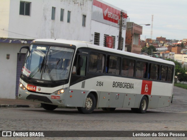 Borborema Imperial Transportes 2184 na cidade de Caruaru, Pernambuco, Brasil, por Lenilson da Silva Pessoa. ID da foto: 12084603.