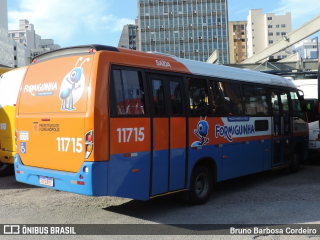 Canasvieiras Transportes 11715 na cidade de Florianópolis, Santa Catarina, Brasil, por Bruno Barbosa Cordeiro. ID da foto: 12083661.