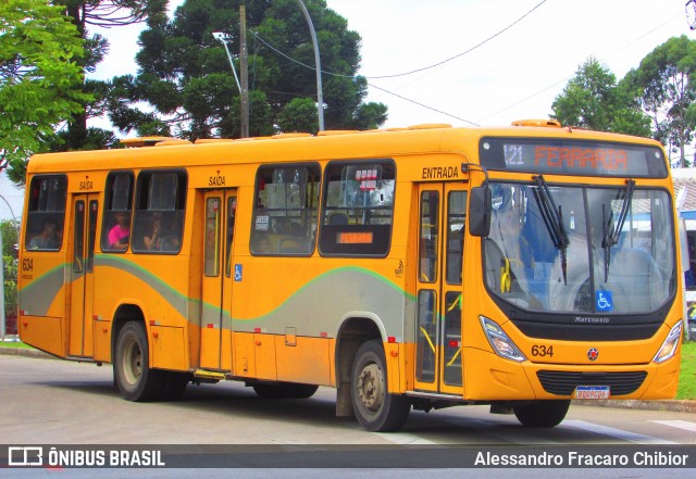 Transportes Coletivos Nossa Senhora da Piedade 634 na cidade de Campo Largo, Paraná, Brasil, por Alessandro Fracaro Chibior. ID da foto: 12083640.