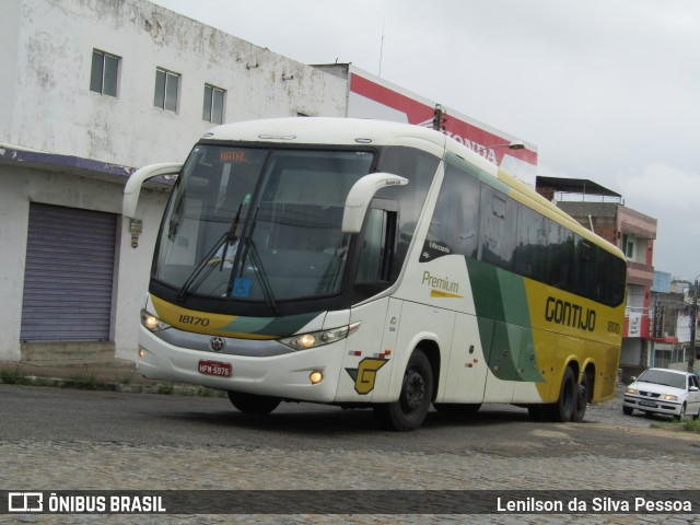 Empresa Gontijo de Transportes 18170 na cidade de Caruaru, Pernambuco, Brasil, por Lenilson da Silva Pessoa. ID da foto: 12084627.