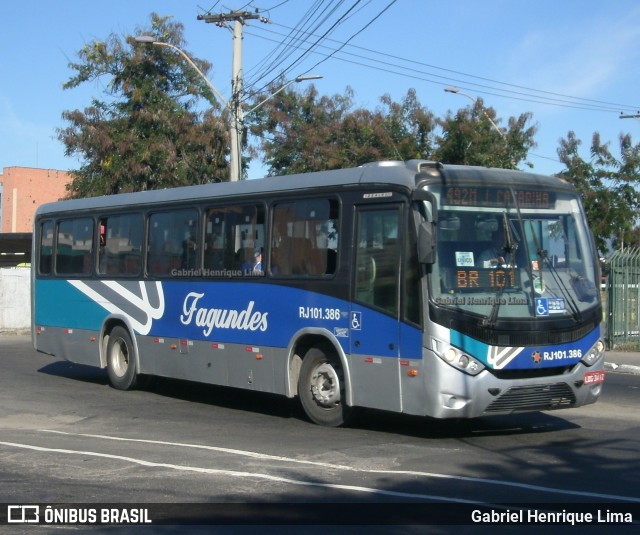 Auto Ônibus Fagundes RJ 101.386 na cidade de Niterói, Rio de Janeiro, Brasil, por Gabriel Henrique Lima. ID da foto: 12084967.