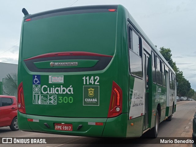 Viação Paraense Cuiabá Transportes 1142 na cidade de Cuiabá, Mato Grosso, Brasil, por Mario Benedito. ID da foto: 12083792.
