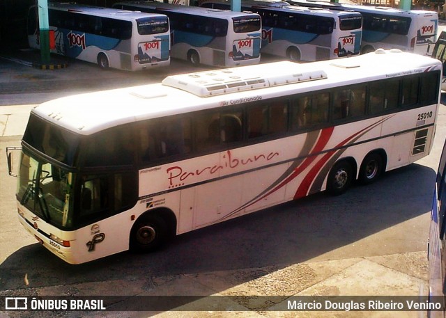 Paraibuna Transportes 25010 na cidade de Rio de Janeiro, Rio de Janeiro, Brasil, por Márcio Douglas Ribeiro Venino. ID da foto: 12084969.