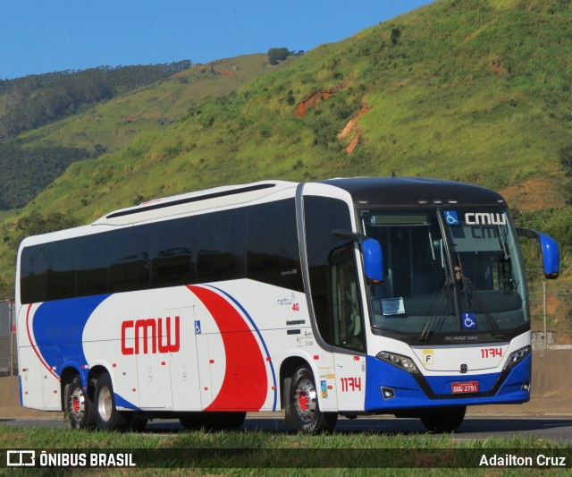 CMW Transportes 1174 na cidade de Aparecida, São Paulo, Brasil, por Adailton Cruz. ID da foto: 12083799.