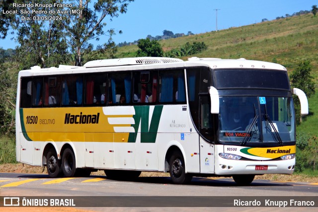 Viação Nacional 10500 na cidade de Manhuaçu, Minas Gerais, Brasil, por Ricardo  Knupp Franco. ID da foto: 12083826.