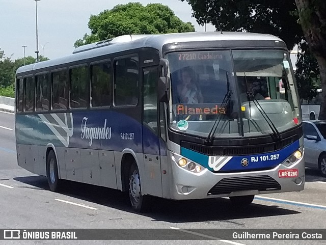 Auto Ônibus Fagundes RJ 101.257 na cidade de Rio de Janeiro, Rio de Janeiro, Brasil, por Guilherme Pereira Costa. ID da foto: 12083473.