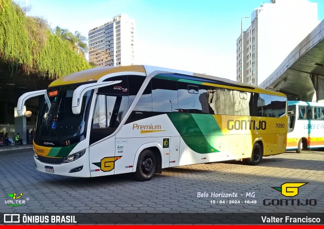Empresa Gontijo de Transportes 7090 na cidade de Belo Horizonte, Minas Gerais, Brasil, por Valter Francisco. ID da foto: 12083958.