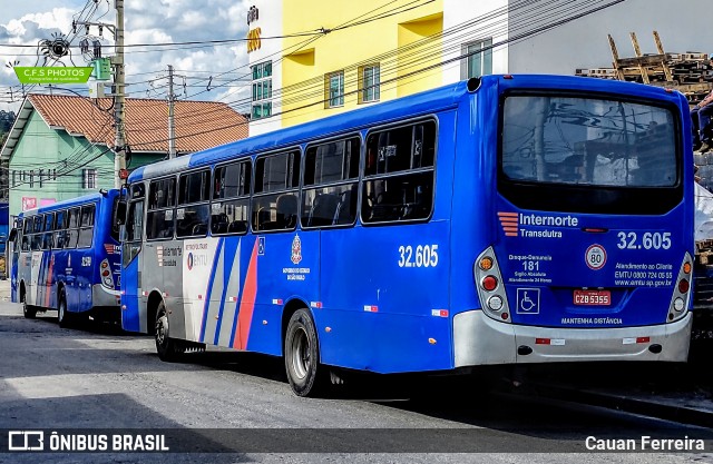 Viação Transdutra 32.605 na cidade de Itaquaquecetuba, São Paulo, Brasil, por Cauan Ferreira. ID da foto: 12083434.