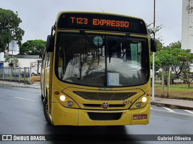 Transporte Urbano São Miguel de Uberlandia 2474 na cidade de Uberlândia, Minas Gerais, Brasil, por Gabriel Oliveira. ID da foto: 12083673.