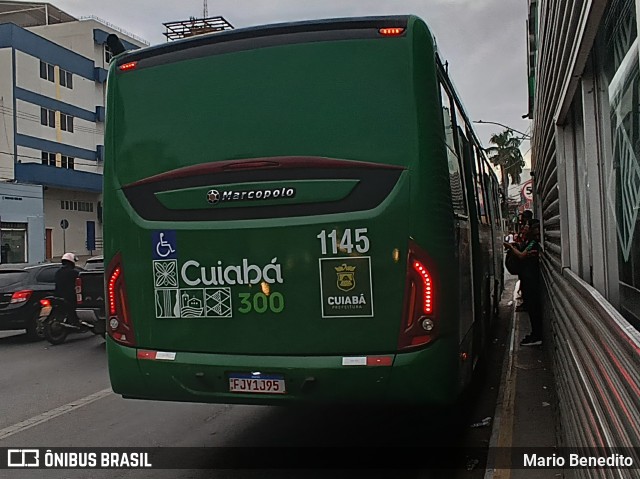 Viação Paraense Cuiabá Transportes 1145 na cidade de Cuiabá, Mato Grosso, Brasil, por Mario Benedito. ID da foto: 12083829.